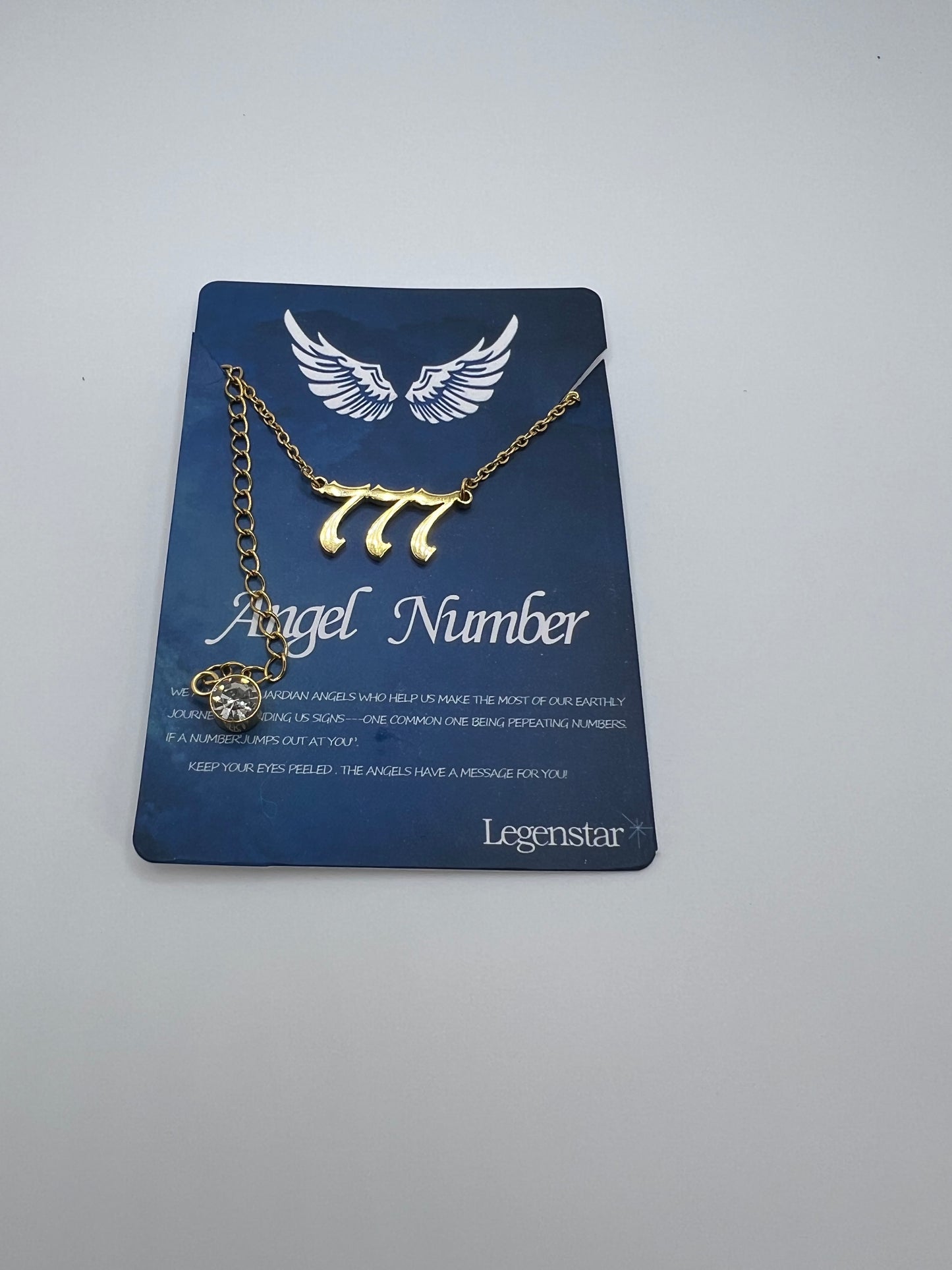 Angel Number Necklace For Women 18k gold pendant Plated 777