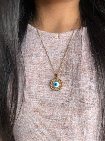 evil eye gold necklace