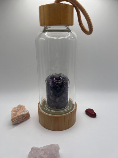 Small 300ML Amethyst Crystal Water Bottle