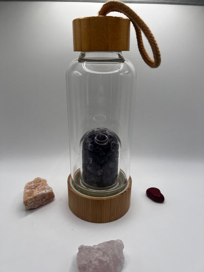 Small 300ML Amethyst Crystal Water Bottle